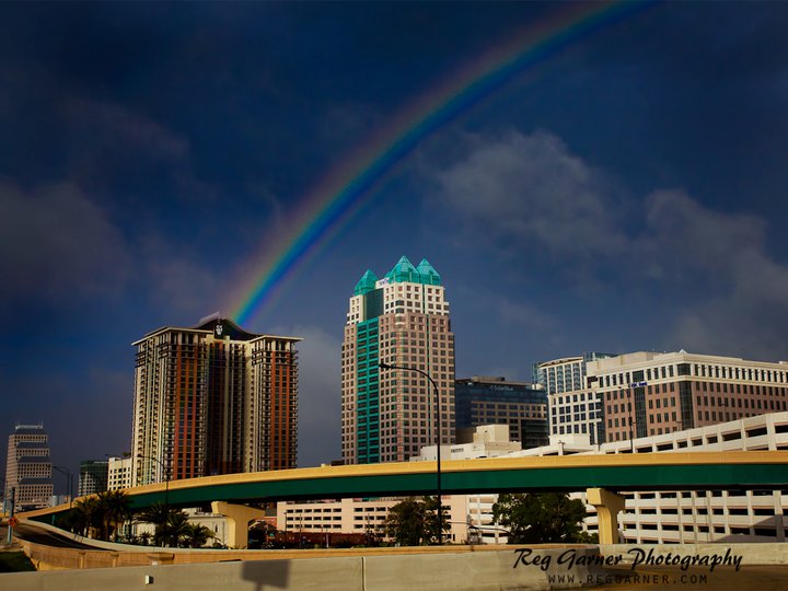 Rainbow over Downtown Orlando